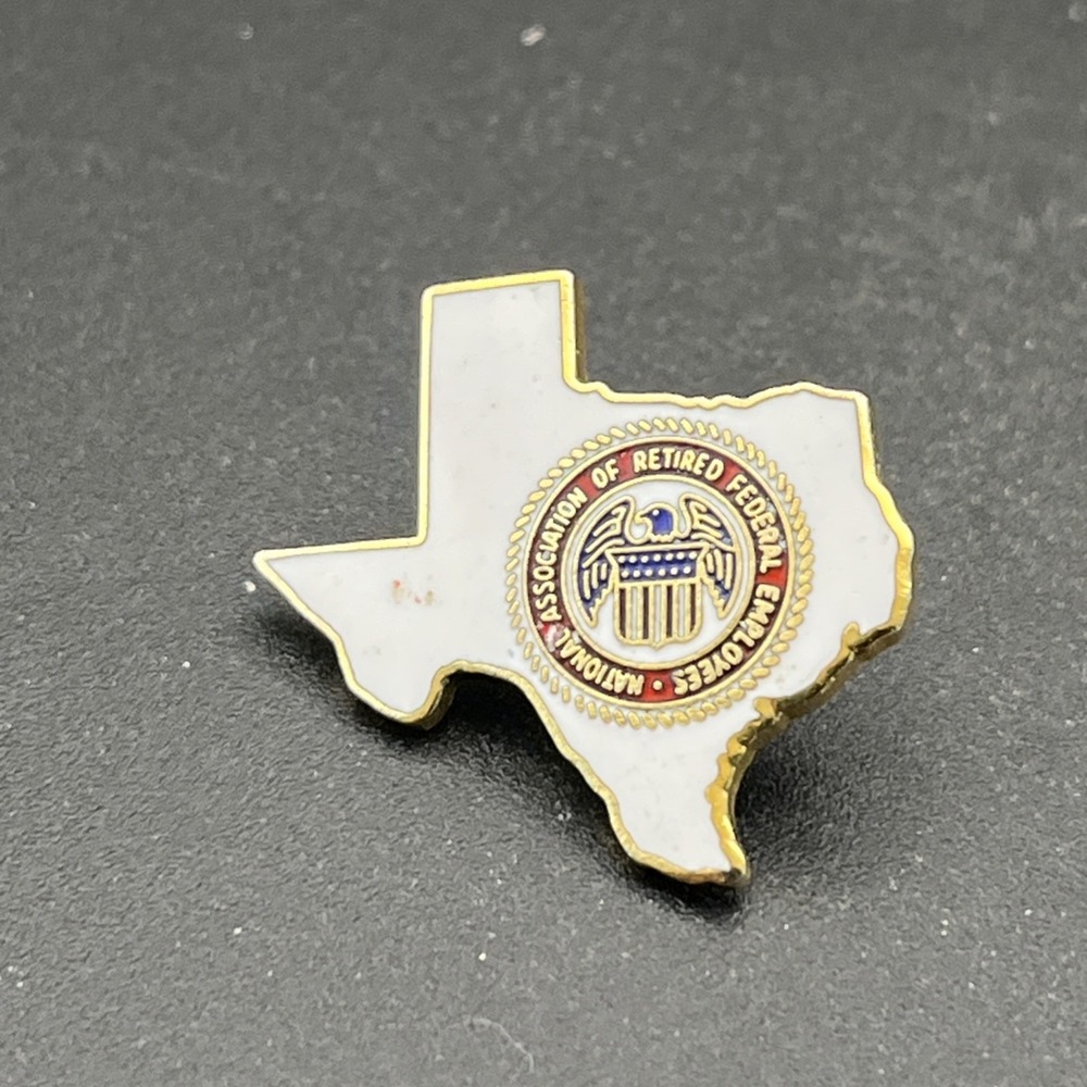 National Association Of Retired Federal Employees Texas Lapel Hat Pin